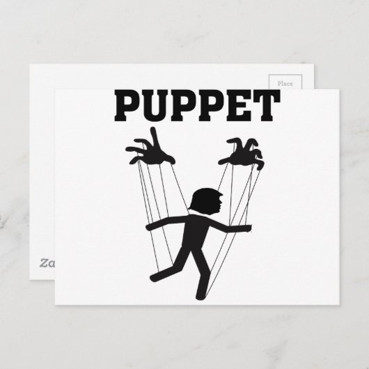 Carte Postale marionnette (Devant / Derrière)