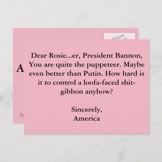 Carte Postale Marionnette (Devant / Derrière)