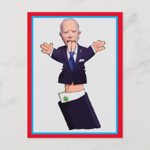 Carte Postale marionnette Joe Biden