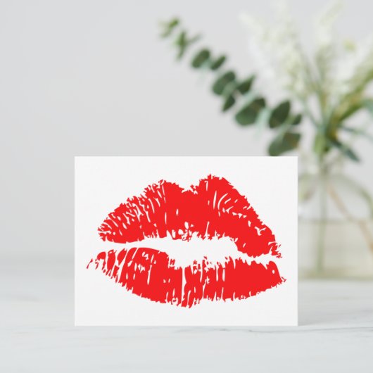 Carte Postale Mark de baiser rouge (Debout devant)