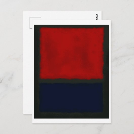 Carte Postale Mark Rothko art dans le style numérique 15 (Devant / Derrière)