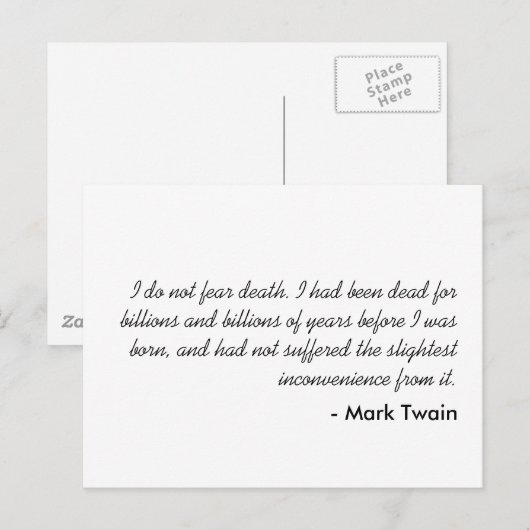 Carte Postale Mark Twain (Devant / Derrière)