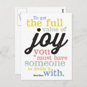 Carte Postale Mark Twain - Joy (Devant / Derrière)