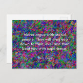 Carte postale Mark Twain Quote (Devant / Derrière)