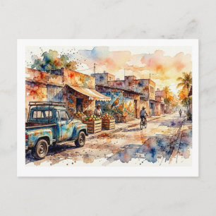 Carte Postale Market Street à Tijuana au Mexique,