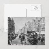 Carte Postale Market Street, Manchester, vers 1910 (Devant / Derrière)