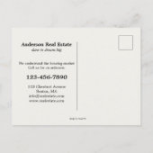 Carte postale Marketing Agent immobilier Castle (Dos)