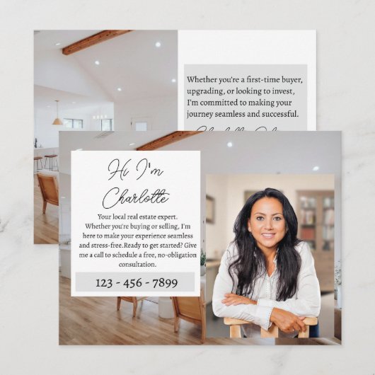 Carte Postale Marketing d'agent immobilier (Devant / Derrière)