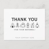 Carte Postale Marketing de remerciement pour les références immo (Devant)