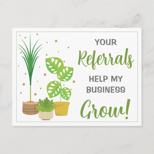 Carte Postale Marketing de renvoi plante (Devant)