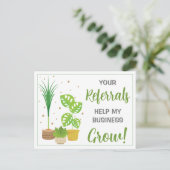 Carte Postale Marketing de renvoi plante (Debout devant)