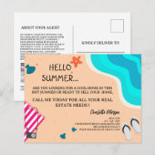 Carte Postale Marketing immobilier promotionnel créatif d'été (Devant / Derrière)