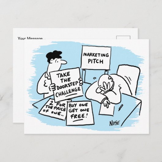 Carte Postale Marketing Manager est en cours d'exécution d'un pl (Devant / Derrière)