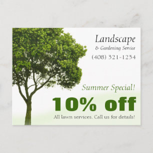 Carte postale marketing Paysage, Pelouse ou jardin