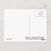 Carte Postale Marley~Classe & Colliage couleur (Dos)