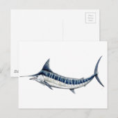 Carte Postale Marlin azul-redbubble (Devant / Derrière)