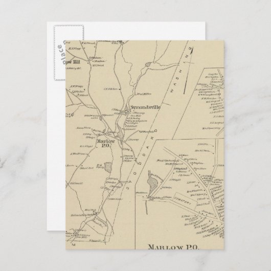 Carte Postale Marlow, Cheshire (Devant / Derrière)