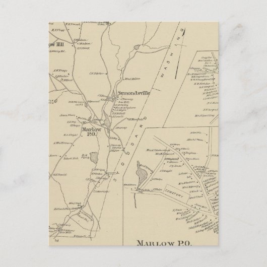 Carte Postale Marlow, Cheshire (Devant)