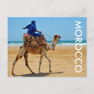 Carte Postale maroc arab ride chameau plage bord de mer