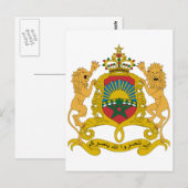 Carte Postale Maroc Armoiries Officielles Symbole d'Heraldry (Devant / Derrière)