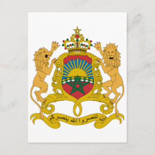 Carte Postale Maroc Armoiries Officielles Symbole d'Heraldry