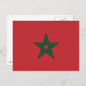 Carte Postale Maroc - Drapeau marocain (Devant / Derrière)