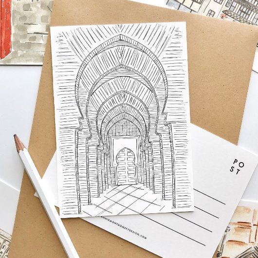 Carte postale Maroc noir et blanc