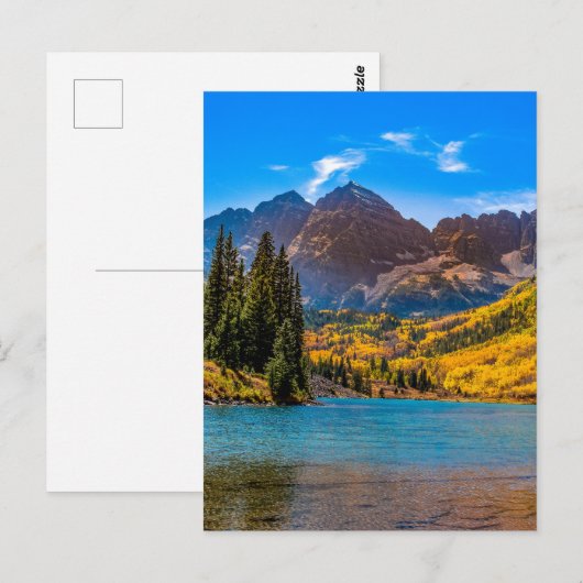 Carte Postale Maroon Bells à Aspen, Colorado (Devant / Derrière)