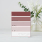 Carte Postale Maroon de Faire-part de déplacement de puces de pe (Debout devant)