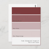 Carte Postale Maroon de Faire-part de déplacement de puces de pe (Devant / Derrière)