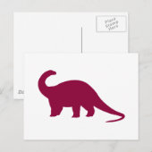 Carte Postale Maroon Dinosaur (Devant / Derrière)