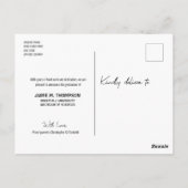 Carte Postale Maroon Red Gold Class 2024 University Graduation (Dos)