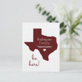 Carte Postale Maroon State of Texas Family Reunion (Debout devant)