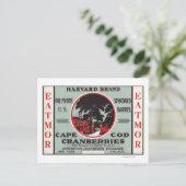 Carte Postale Marque Cape Cod Harvard Eatmor Cranberries (Debout devant)