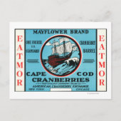 Carte Postale Marque Cape Cod Mayflower Eatmor Cranberries (Devant)