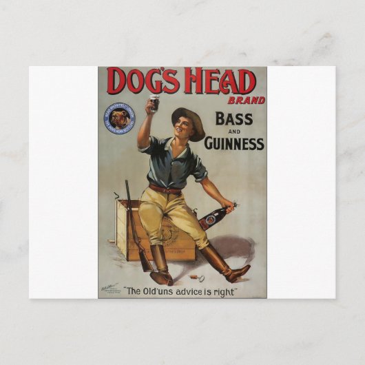 Carte Postale Marque de la tête de chien (Devant)