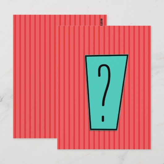 Carte Postale Marque de question (Devant / Derrière)