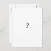 Carte Postale Marque de question (Devant / Derrière)