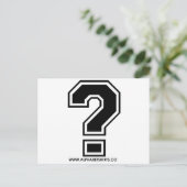 Carte Postale Marque d'interrogation noire (Debout devant)