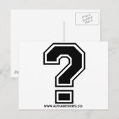 Carte Postale Marque d'interrogation noire (Devant / Derrière)