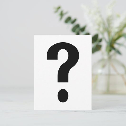 Carte Postale Marque d'interrogation noire (Debout devant)