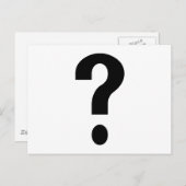 Carte Postale Marque d'interrogation noire (Devant / Derrière)