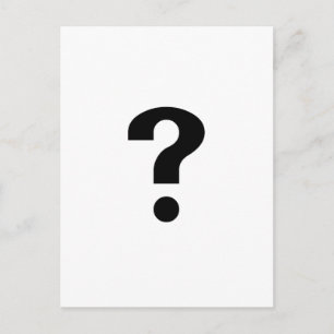 Carte Postale Marque d'interrogation noire