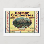 Carte Postale Marque Étiquette de la marque Eatmor Cranberries (Devant)