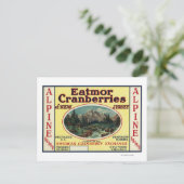 Carte Postale Marque Étiquette de la marque Eatmor Cranberries (Debout devant)