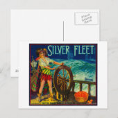 Carte Postale Marque orange de la flotte d'argentMentone, CA (Devant / Derrière)