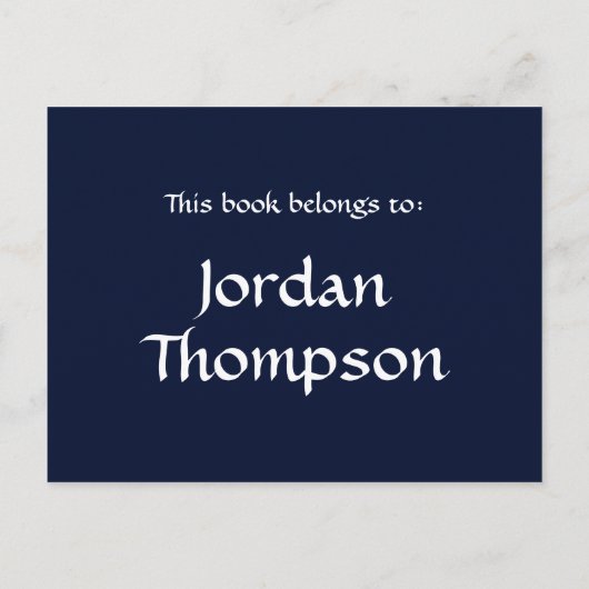 Carte Postale Marque-page personnalisé avec nom LOTHLORIEN™ (Dos)