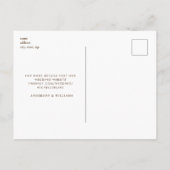 Carte Postale Marque-page Save the Date Monogramme Simple Contem (Dos)