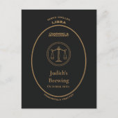 Carte Postale Marque, Signes Zodiac, Libra personnalisable (Devant)