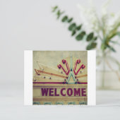 Carte Postale Marquee Affiche de bienvenue (Debout devant)